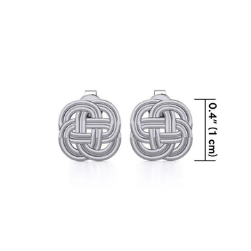 Celtic Knotwork Silver Post Earrings TE1038 - Jewelry